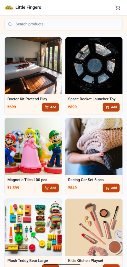 Toys — product catalog preview
